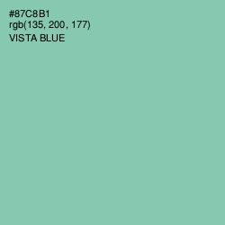 #87C8B1 - Vista Blue Color Image